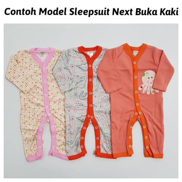 Baju Bayi - Sleepsuit Buka Kaki Girl (SB)