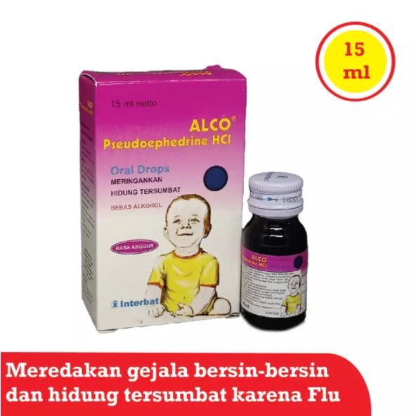 Alco Oral Drop 15 ml Obat Pilek dan Hidung Tersumbat ORIGINAL-BPOM