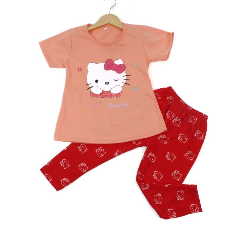 SETELAN CELANA LEGGING PAKAIAN BAJU ANAK PEREMPUAN 2-5 TAHUN MOTIF LOH KATTY