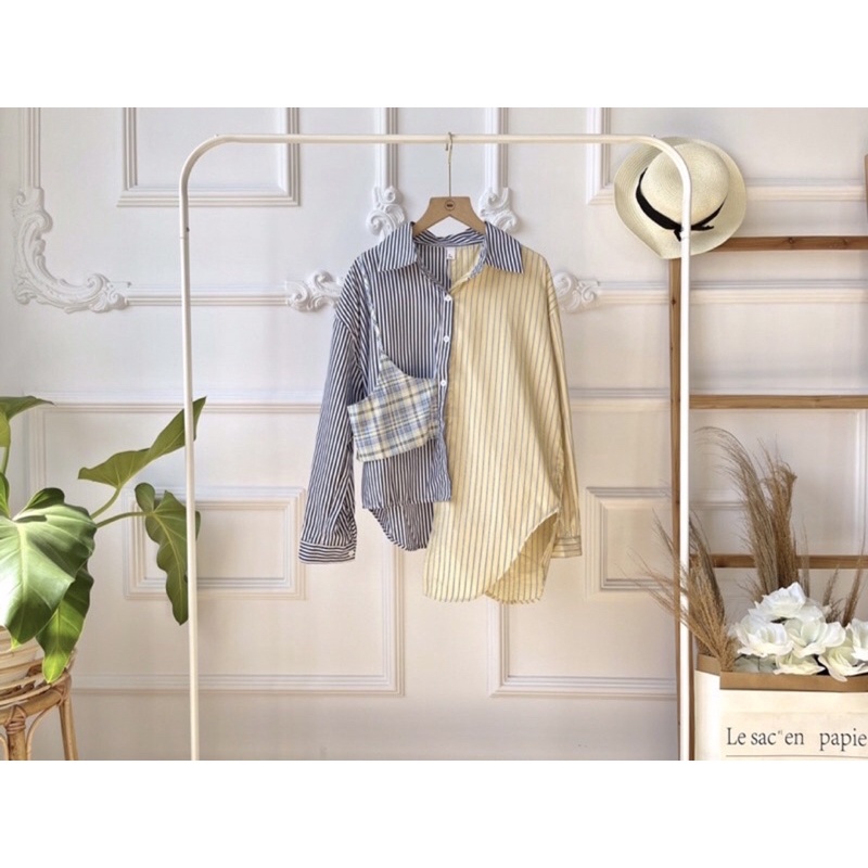 LIND’S UNIVERSE KOREAN SHIRT TWO TONE FASHION