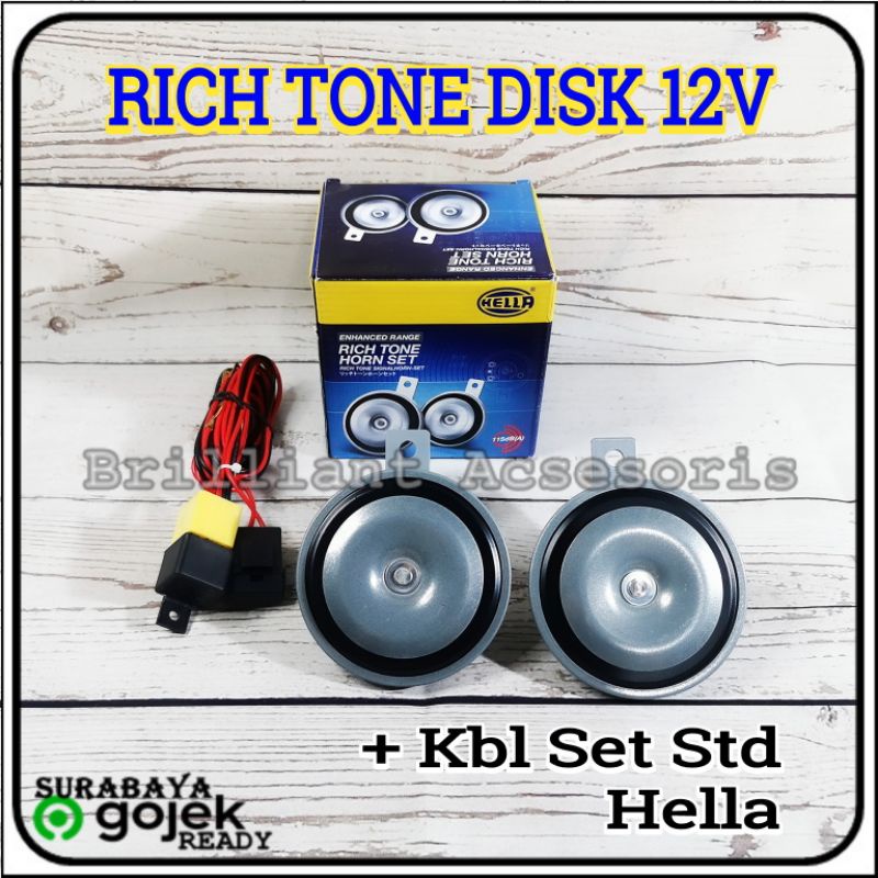 Klakson Dobel Disk - HELLA RICH TONE 12V