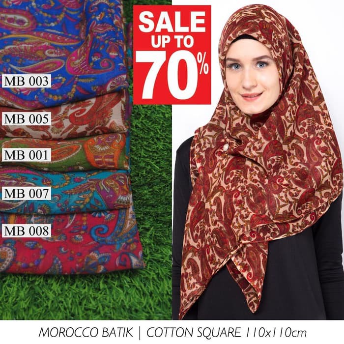 GROSIR SEGIEMPAT MOTIF MURAH JILBAB KERUDUNG MOROCCO HIJAB