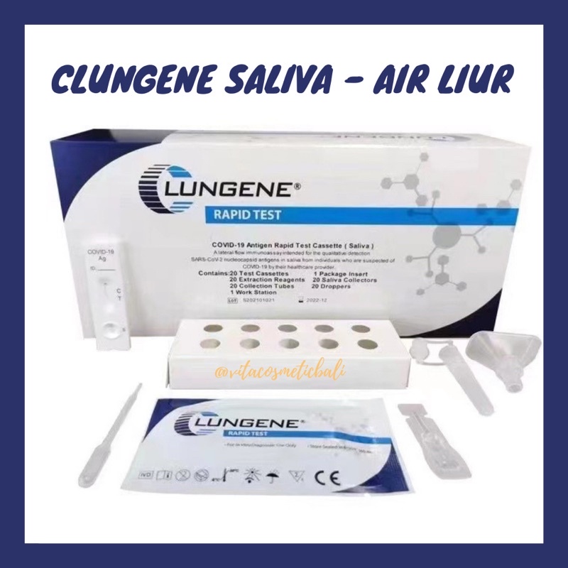 Jual Clungene Rapid Test Antigen Saliva Air Liur Lungene Tes Covid19 ...