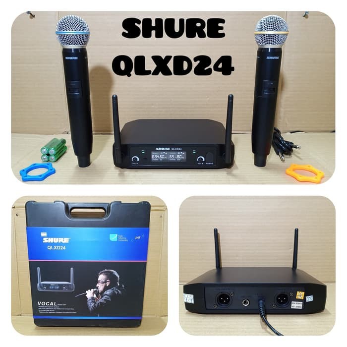 MIC WIRELESS HANDLE SHURE QLXD24 VOCAL ARTIS UHF