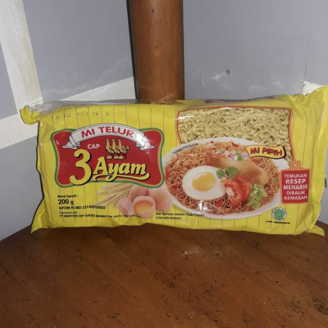 

Mie telur cap 3 ayam 200 gram
