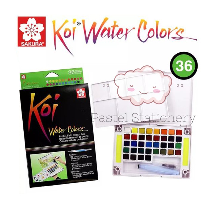 

Sakura Koi Watercolors 36 Pocket Field Sketch Box