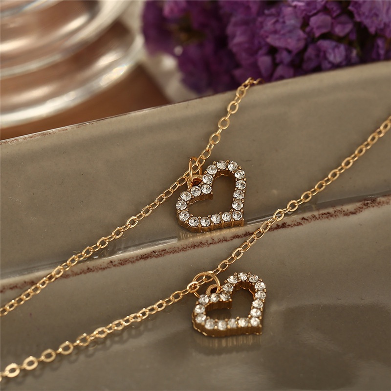 ✿AYN✿K26 Kalung 2 Bandul Untuk Wanita / Kalung Liontin Love Korean Fashion Wanita Import
