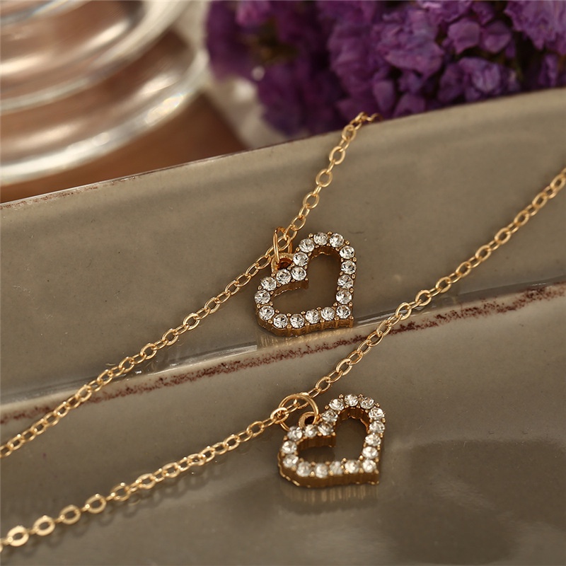 ★ODS★ K26 Kalung 2 Bandul Untuk Wanita / Kalung Liontin Love Korean Fashion Wanita Import