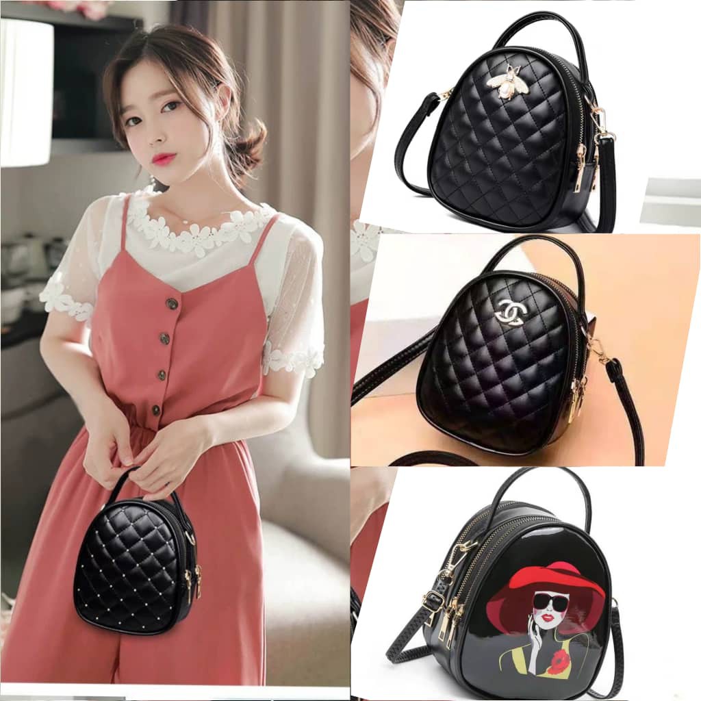 (PGBAGS) TAS SELEMPANG WANITA ZIP 2 &amp; 3 RUANG | KOREAN FASHION IMPORT PREMIUM #100305