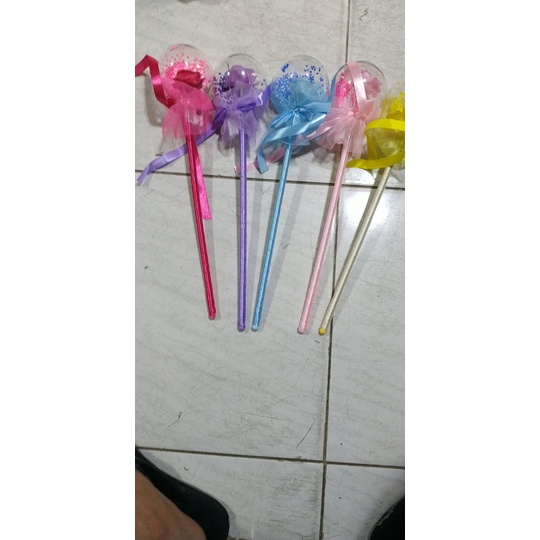 Mainan Stick Tongkat Sihir Peri Princess Anak LED Glowing Stick Transparan