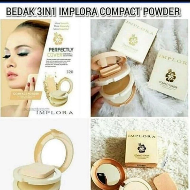 3IN1 IMPLORA COMPACT POWDER CAKE|| TWO COLOUR SEULUTTU FOUNDATION KODE 320