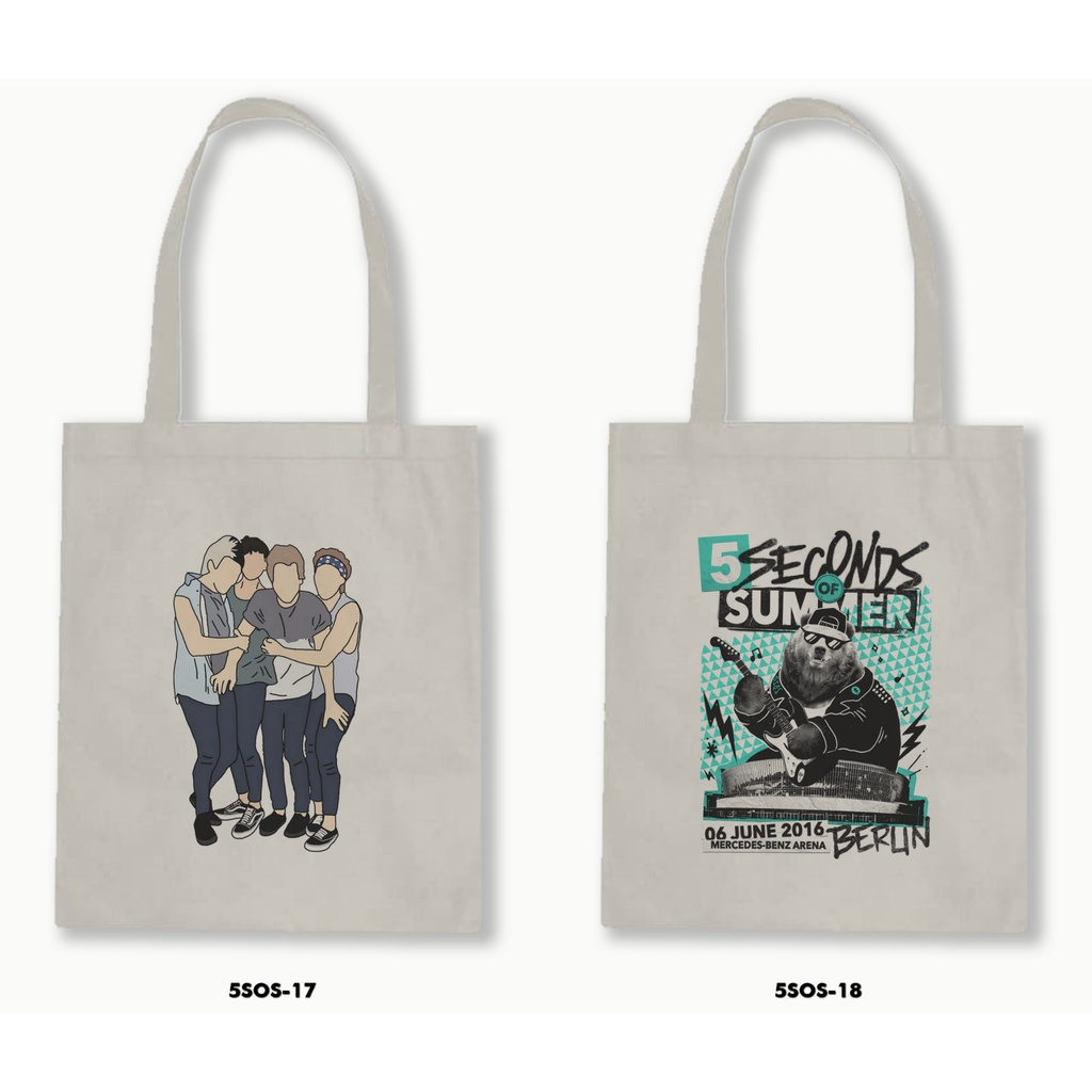 TOTE BAG BLACU  - 5 SECOND OF SUMMER / 5SOS 01