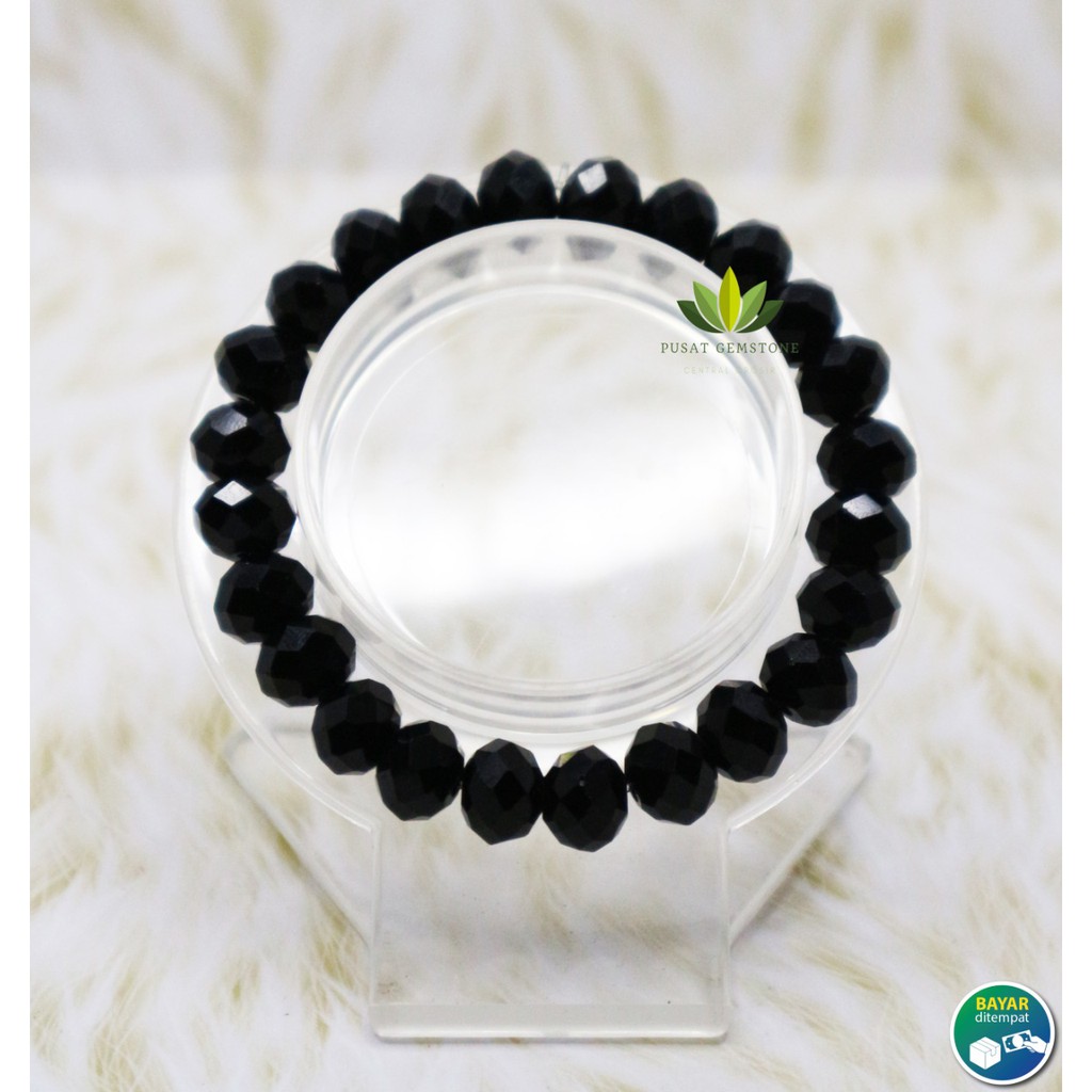 Gelang Batu Kristal Hitam