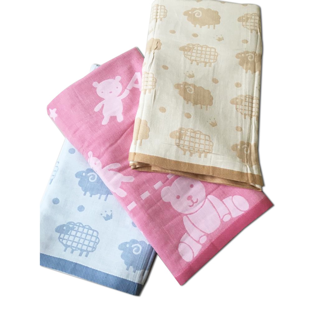 Selimut Katun Jepang Lembut Bear Domba 150x200cm 700gr/pcs