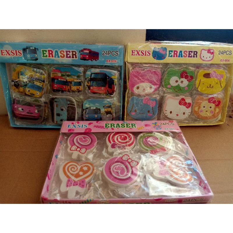 

((dian)) Alat Hapus,Penghapus karakter isi 24pcs