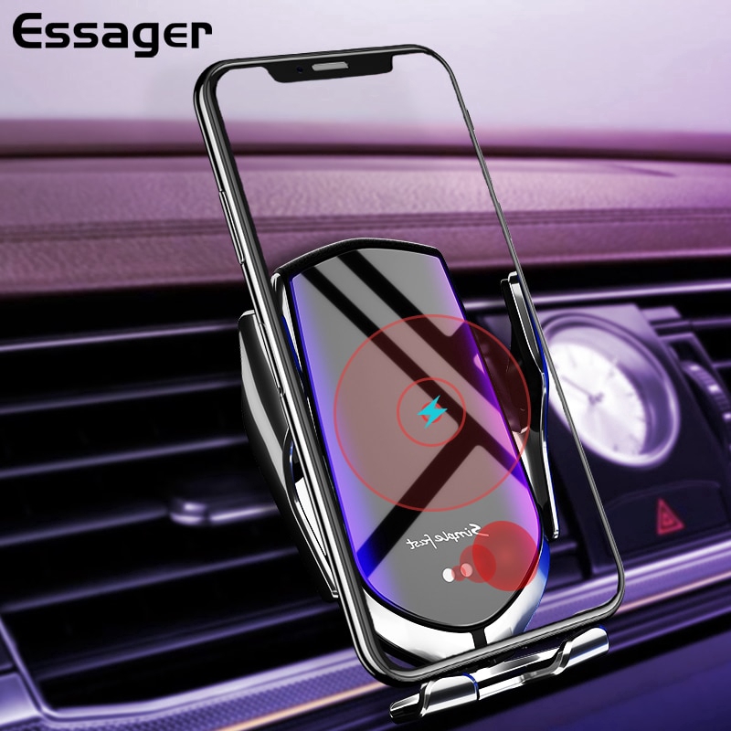 

Essager Qi Charger Wireless Fast Charging 10w Dengan Dudukan Mobil Untuk Iphone 11 Samsung S20 Xiaomi Mi