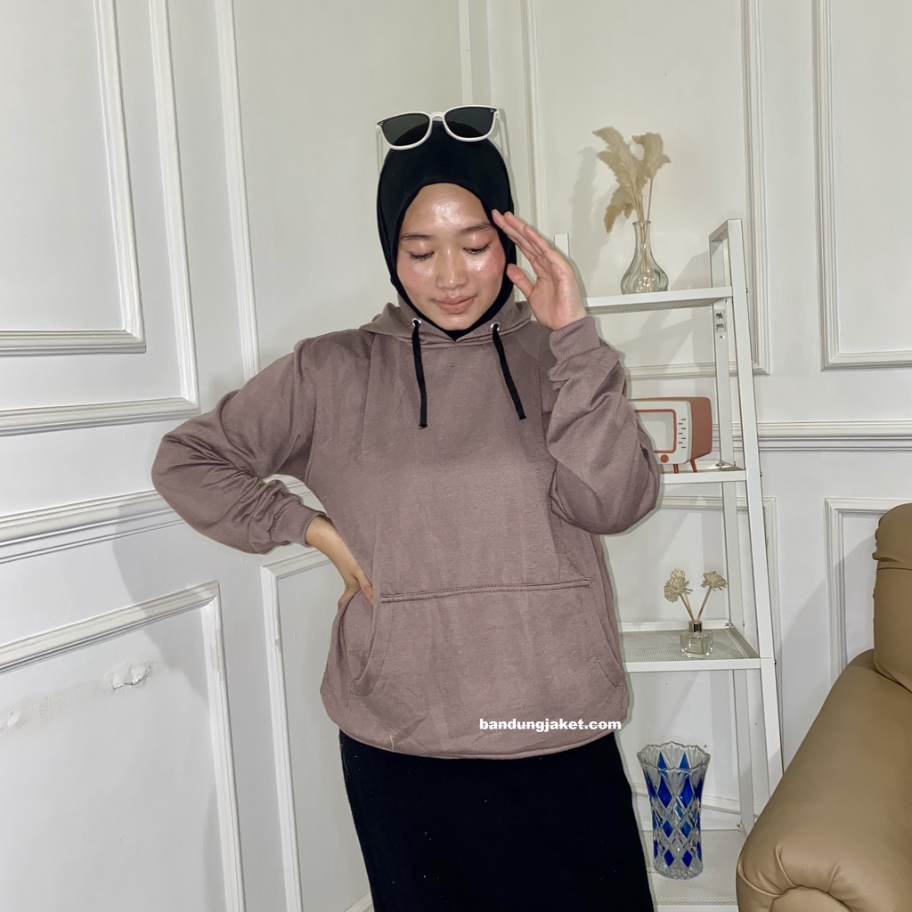 Natural Hoodie || SWEATER HOODIE POLOS II WARNA Creem-Mint-Coksu-Violet-coklat Muda