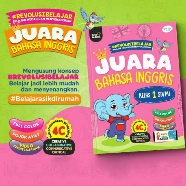 Buku juara bahasa inggris SD kelas 1 - kelas 2 - kelas 3