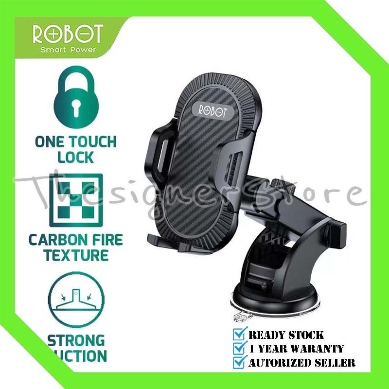 Car Holder ROBOT RT-CH12 Dudukan Hp Mobil Dashboard Automatic - Garansi 1 Tahun