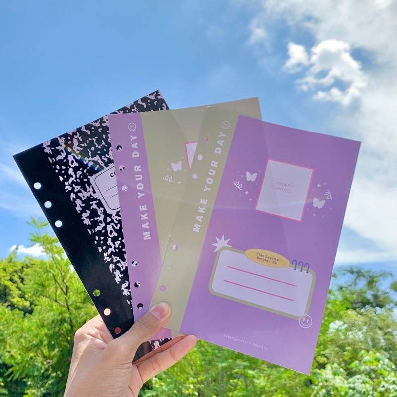

Cover Sampul Binder A5 6 lubang / 20 lubang PRODUK LOKAL Composition NCT Aesthetics