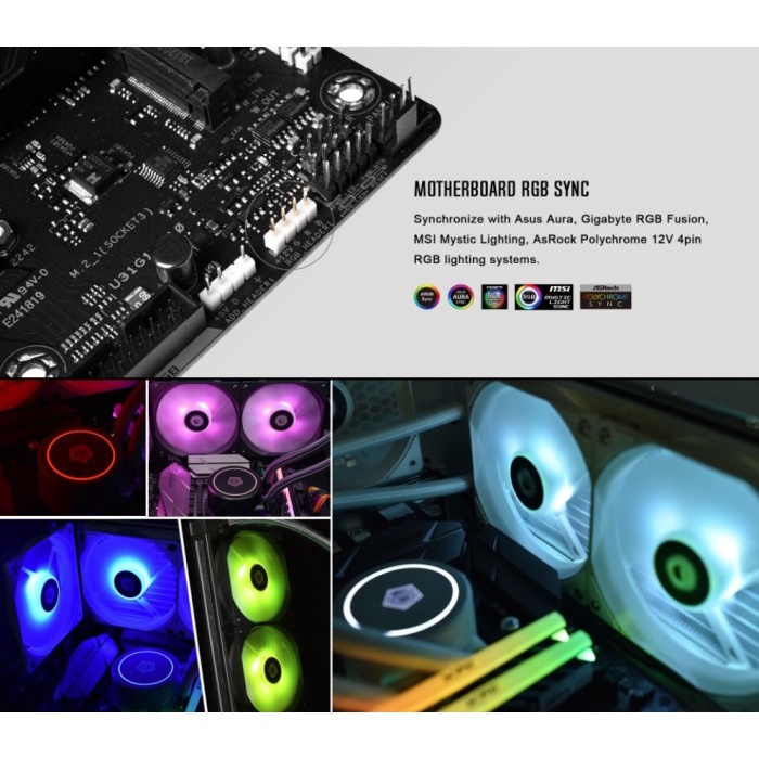 ID-COOLING AURAFLOW X 240 EVO SNOW RGB Sync AIO CPU Water Cooling