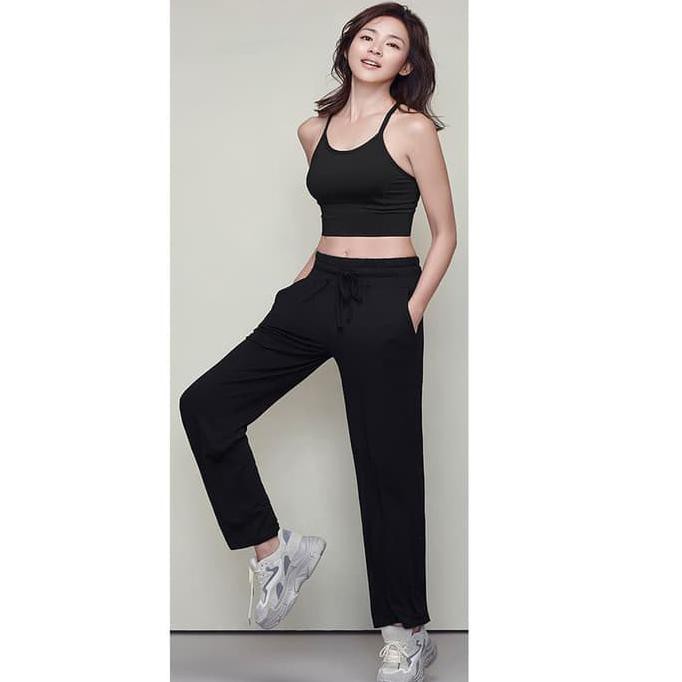 Pengiriman Cepat CA Celana Panjang Wanita Branded - THEWORKSHOP STL Metro Pants - Black, S MURAH