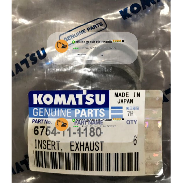 INSERT KOMATSU 6754-11-1170 6754-11-1180 PER PCS