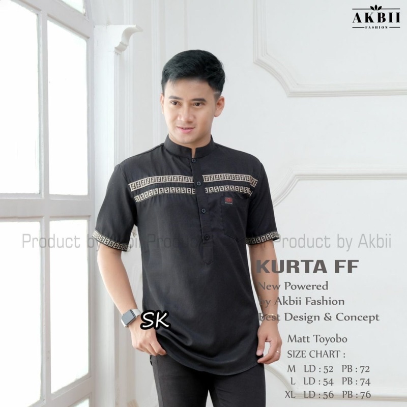 Baju Koko Kurta Dewasa Lengan Pendek Baju Koko Pakistan Premium Koko Kurta FF Terlaris Alkhalis