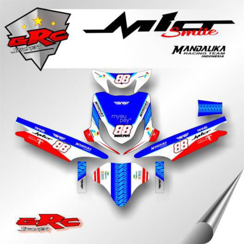 decal sticker motor Mio smile/sporty tema mandalika