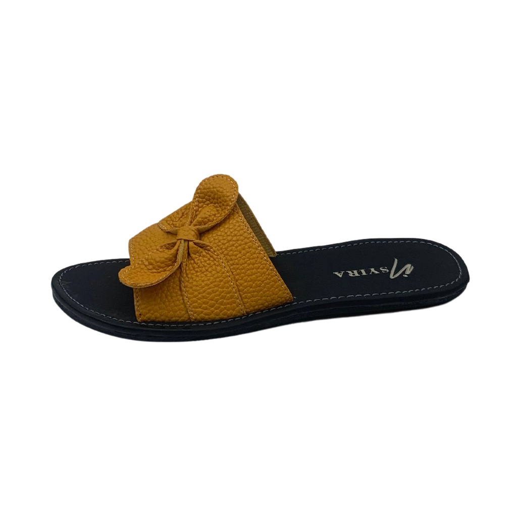 Insyira - Sandal Wanita Delmira / Sandal Papirut Wanita Non Slip Alas Hitam / Sandal Wanita Slop Pita Samping