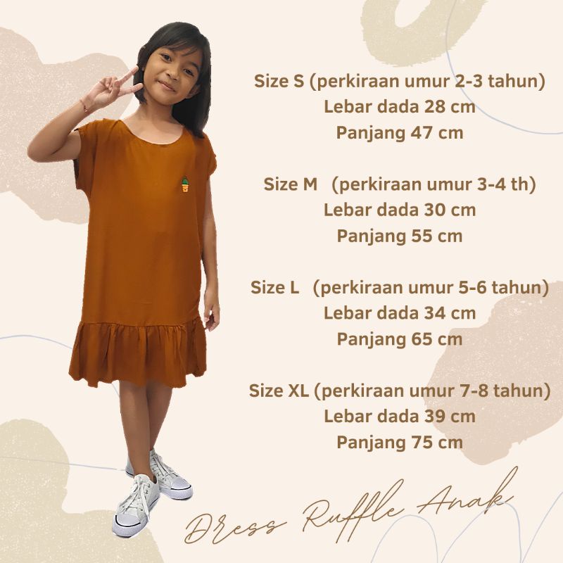 BAJU ANAK PEREMPUAN POLOS 2 - 8 TAHUN