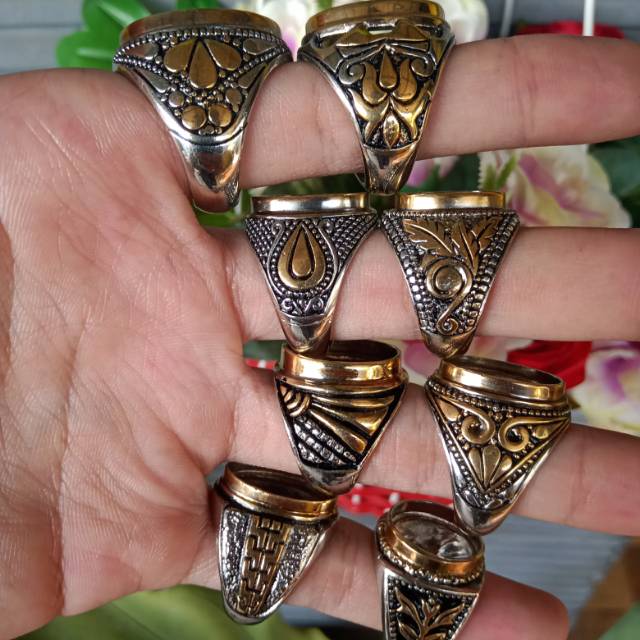 (HARGA PERKODI) GROSIR RING / EMBAN AKIK ALPAKA SUPER 3D TERBARU