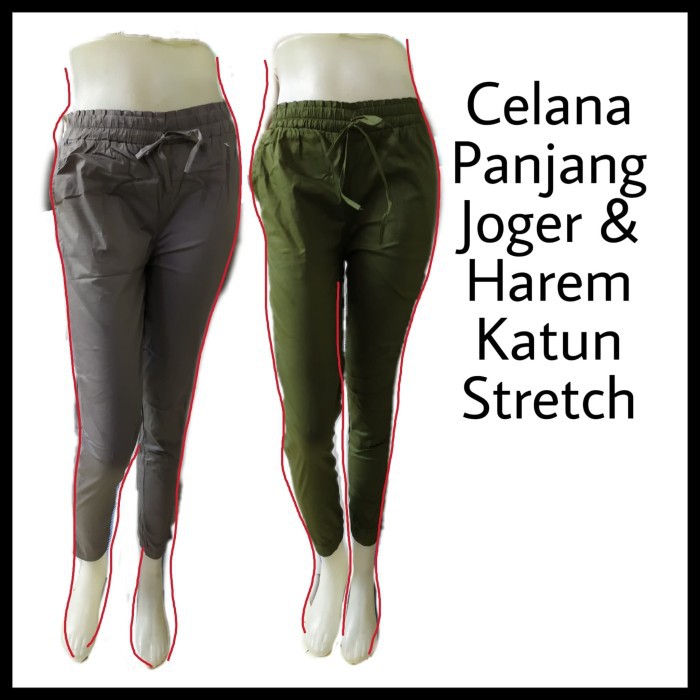 Harem Pants || Celana Kerja Wanita Harem || Celana Panjang Wanita Katun Jumbo Dan Standart - basic regular pants