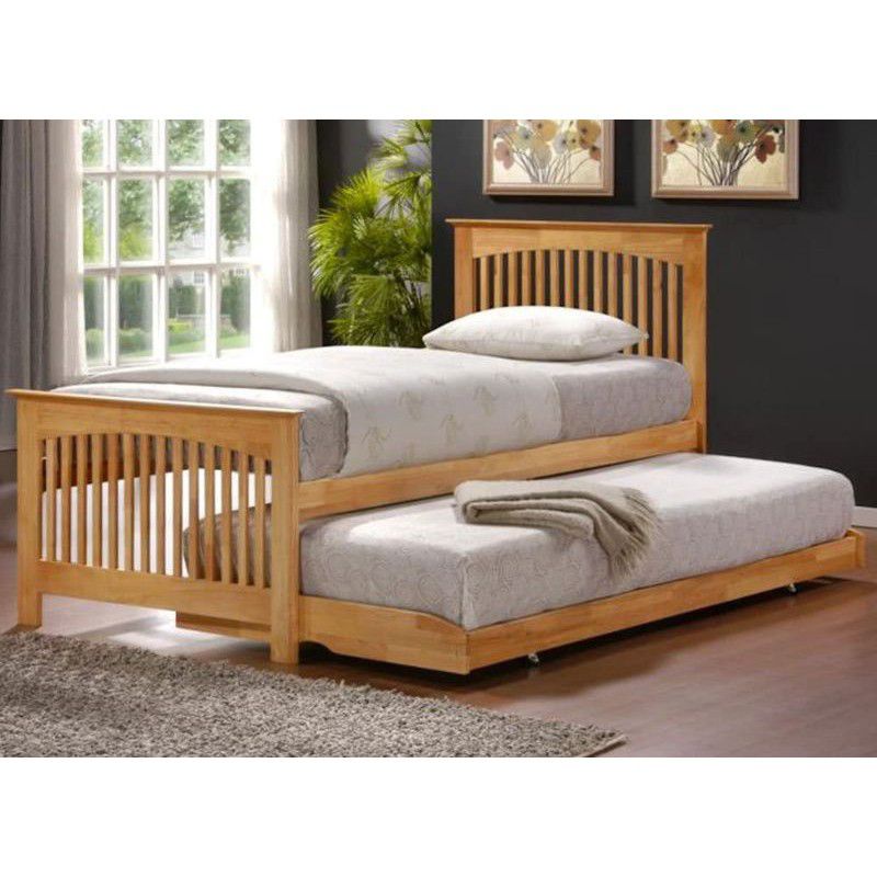 ranjang sorong anak kayu jati custom