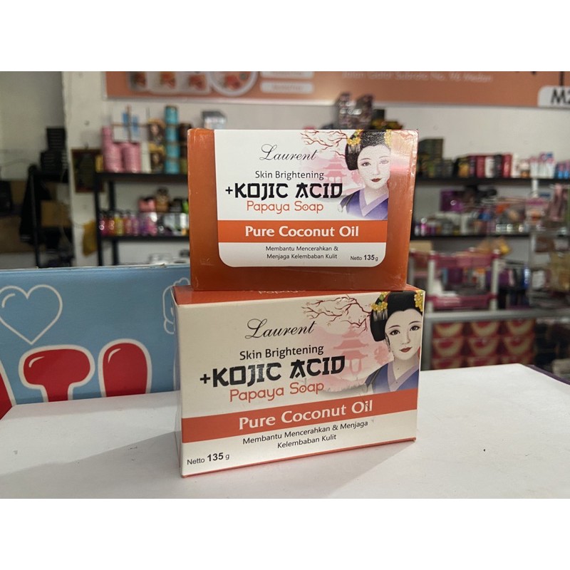 LAURENT KOJIC ACID SOAP 135 GR - SABUN KOJIC ACID AMPUH MEMUTIHKAN DAN MENCERAHKAN