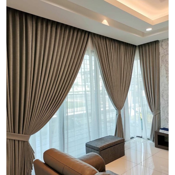 Gorden blackout polos/serat gorden murah gorden minimalis Gorden ruang tamu