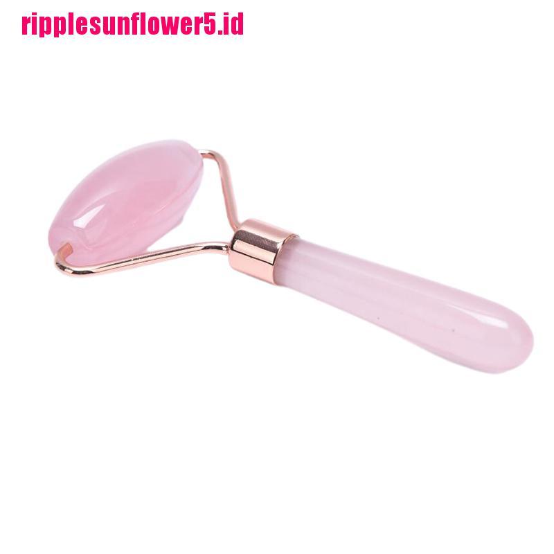 Roller Pijat Kristal Rose Quartz Untuk Mengangkat Kerutan