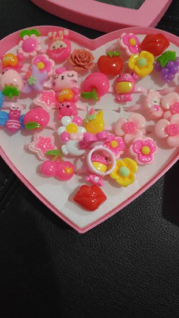 LUCKY - CINCIN KARAKTER ANAK/PERHIASAN CINCIN (isi 36pcs free tempat )