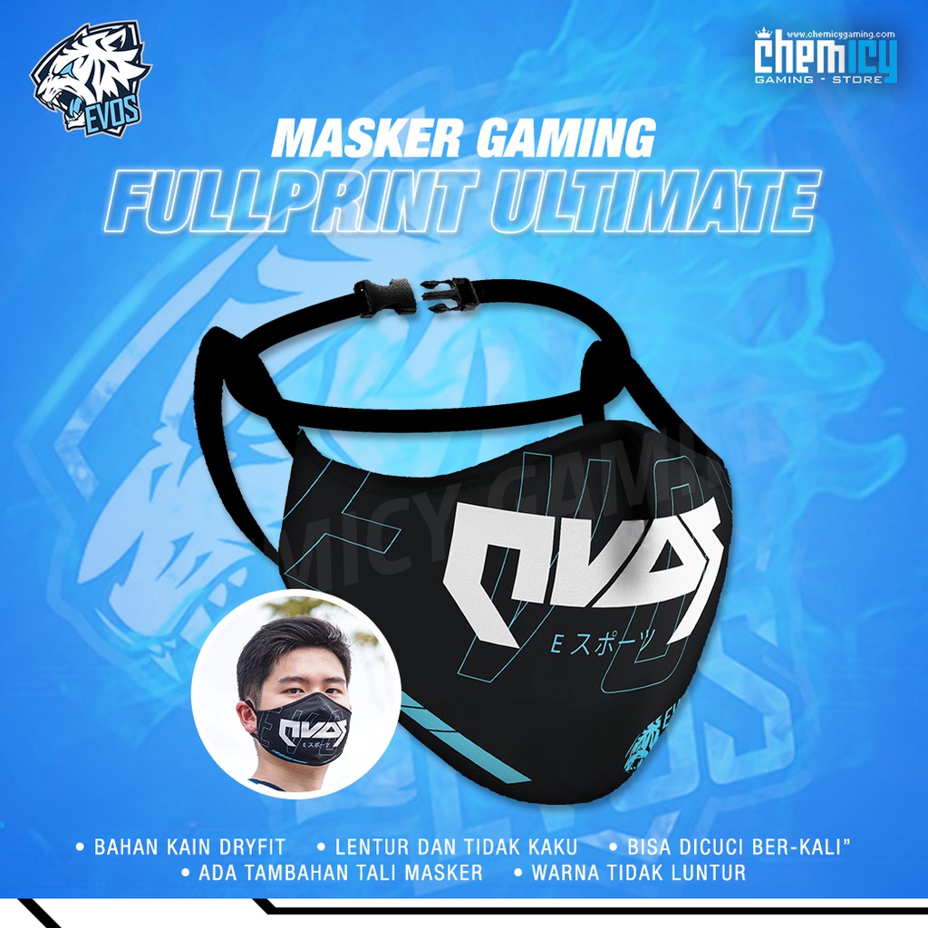 Masker Gaming Fullprint Ultimate Evos Esports