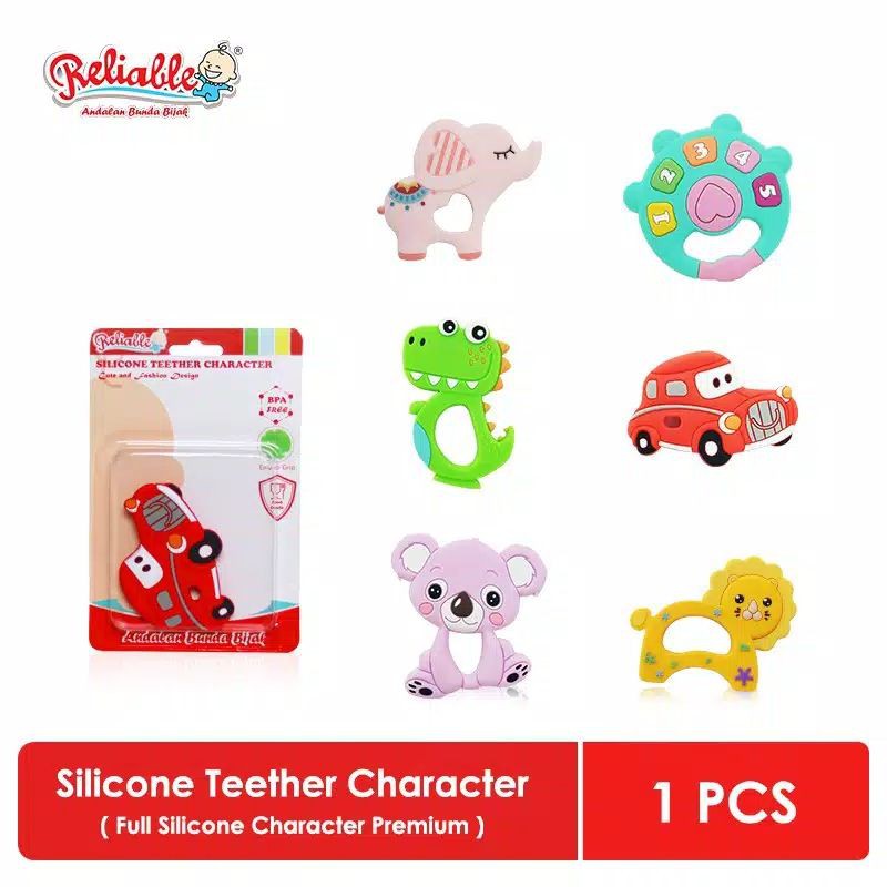 Reliable Silicone Teether Character 8899 (Gigitan Bayi)