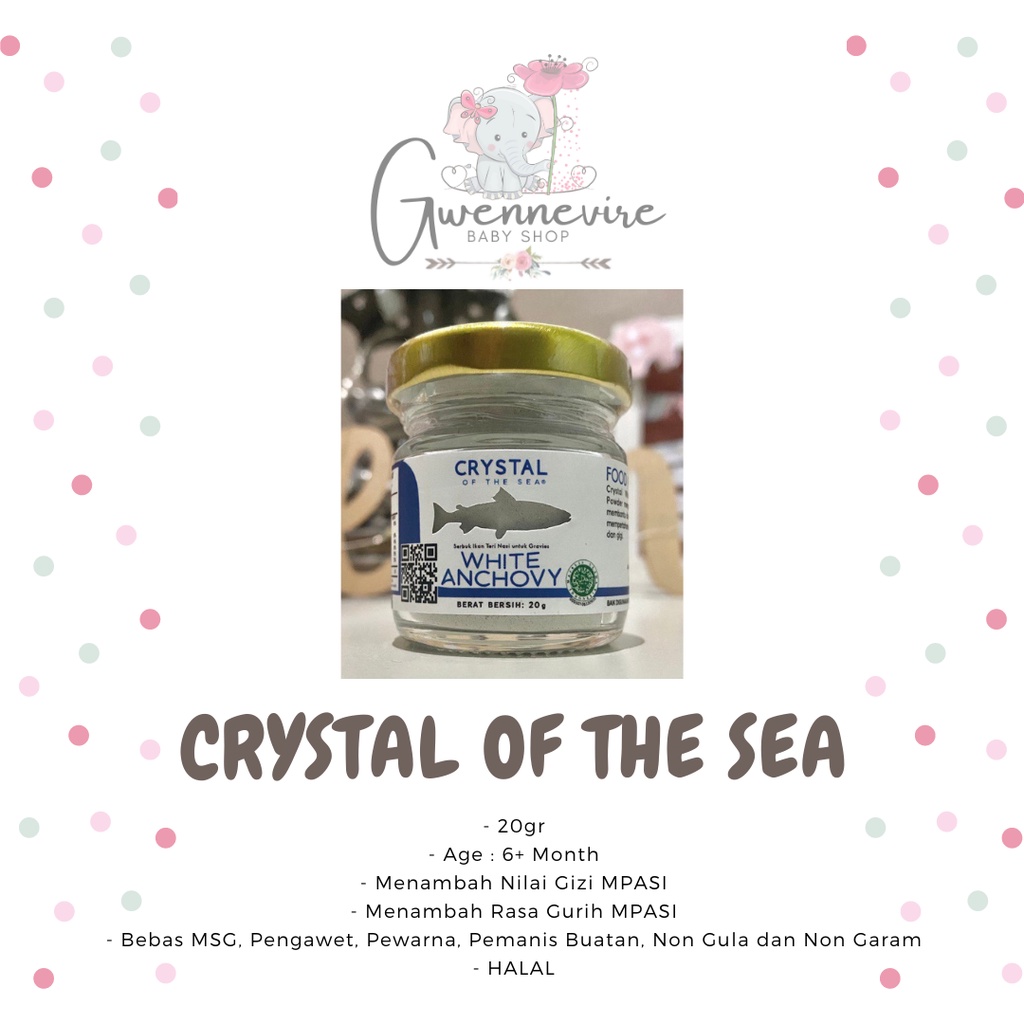 

CRYSTAL OF THE SEA - White Anchovy CRYSTAL OF THE SEA / Serbuk Ikan Teri Nasi / Bubuk Ikan Teri Nasi MPASI / Kaldu Ikan Teri Nasi MPASI