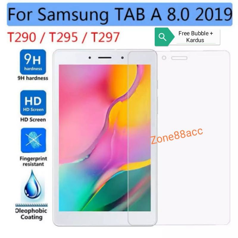 Antigores Samsung Galaxy tab A 8 A8 2019 T290 T295 T297 SM-T290 SM-T295 SM-T297 Tempered Glass Screen Guard protector TG Pelindung Layar Bening Blue Antiblue Ceramic kaca Clear