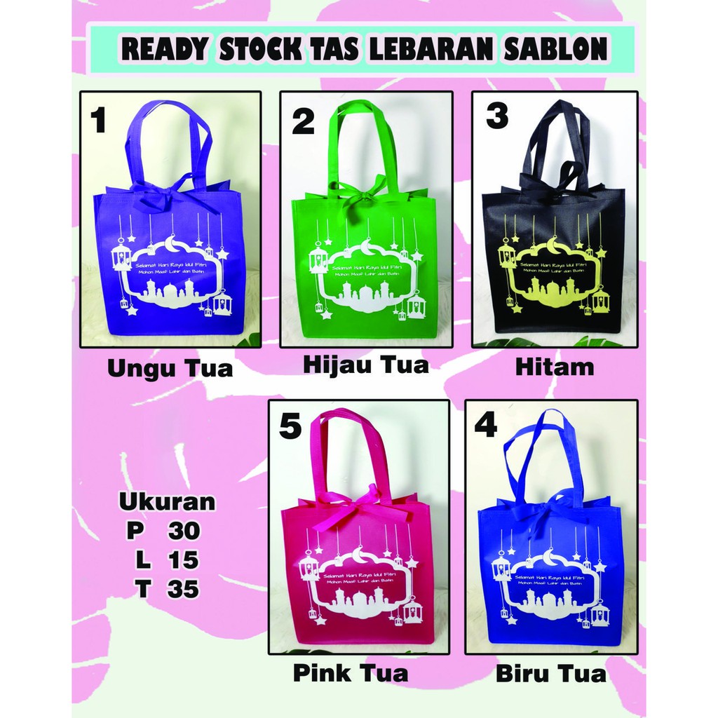 

Tas PARCEL IDUL FITRI Jumbo Muat Sembako Sablon Tali Pita Ready Stock