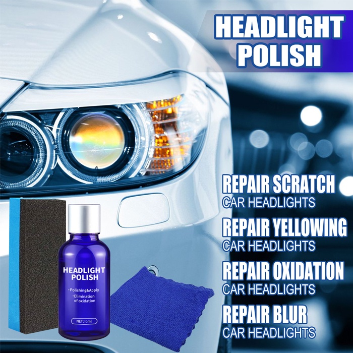 Pembersih Jamur Kaca Mobil Paling Ampuh Pembersih Lampu Mobil Kuning Car Headlight Polish 30ml