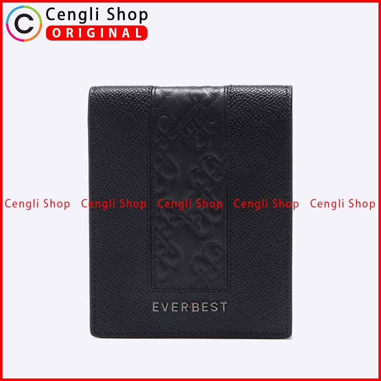 DOMPET KULIT PRIA EVERBEST ORIGINAL BRANDED ASLI HITAM EM05