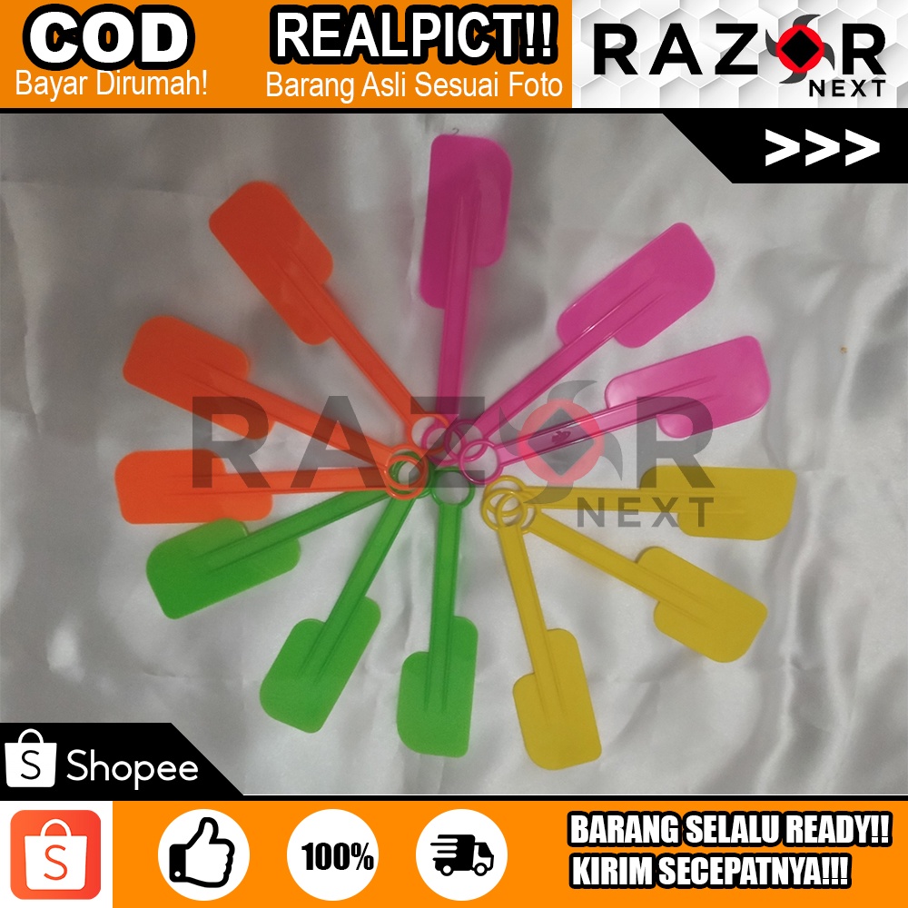 Solet Plastik / Spatula Plastik Isi 12 Buah Grosir Murah | 1 Lusin Lemet Plastik | Awet | Ukuran Kec