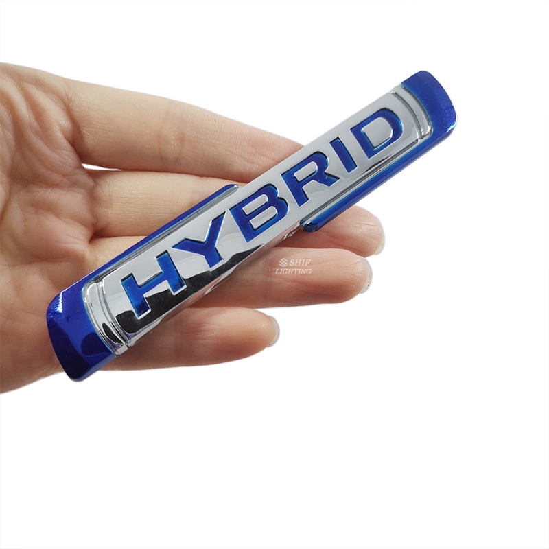 1pc Stiker Emblem Logo HYBRID Bahan ABS Untuk Bagasi Belakang Mobil Universal