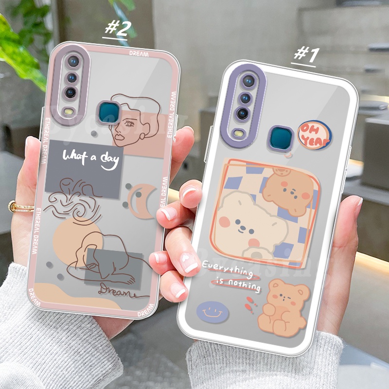 Soft Case Karet Desain Beruang Abstrak Untuk Samsung A13 A23 A03S A21S A12 A32 A22 A52 A72 A50 A20 A51 A71 A10s A11 M12 A53 S21 FE S20