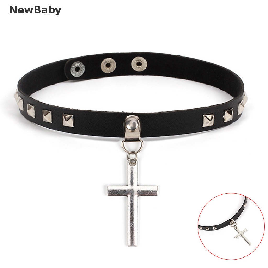 Kalung Choker Bahan Kulit PU Gaya Punk Gothic