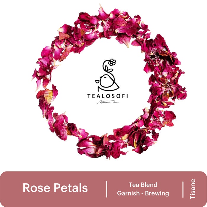 

Dried Rose Petals - Premium Organic Rose Tea Tisane (BERKUALITAS)
